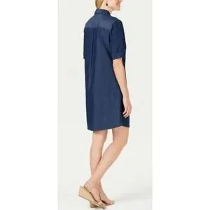 Karen Scott Dresses Karen Scott Chambray Shirt Dress Medium